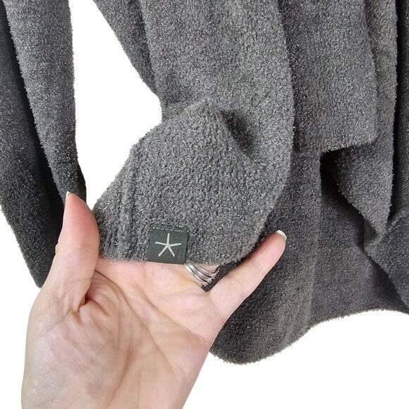 Barefoot Dreams Sweater M CozyChic Lite Lounge Pullover Carbon Gray V-Neck Comfy - Picture 5 of 10